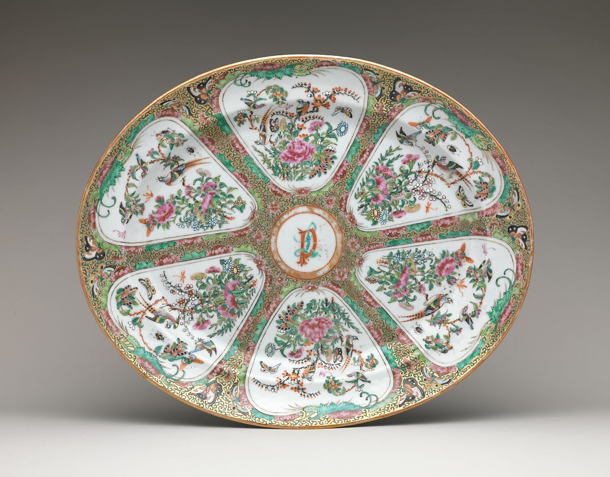 Platter, Porcelain, Chinese, for American market 