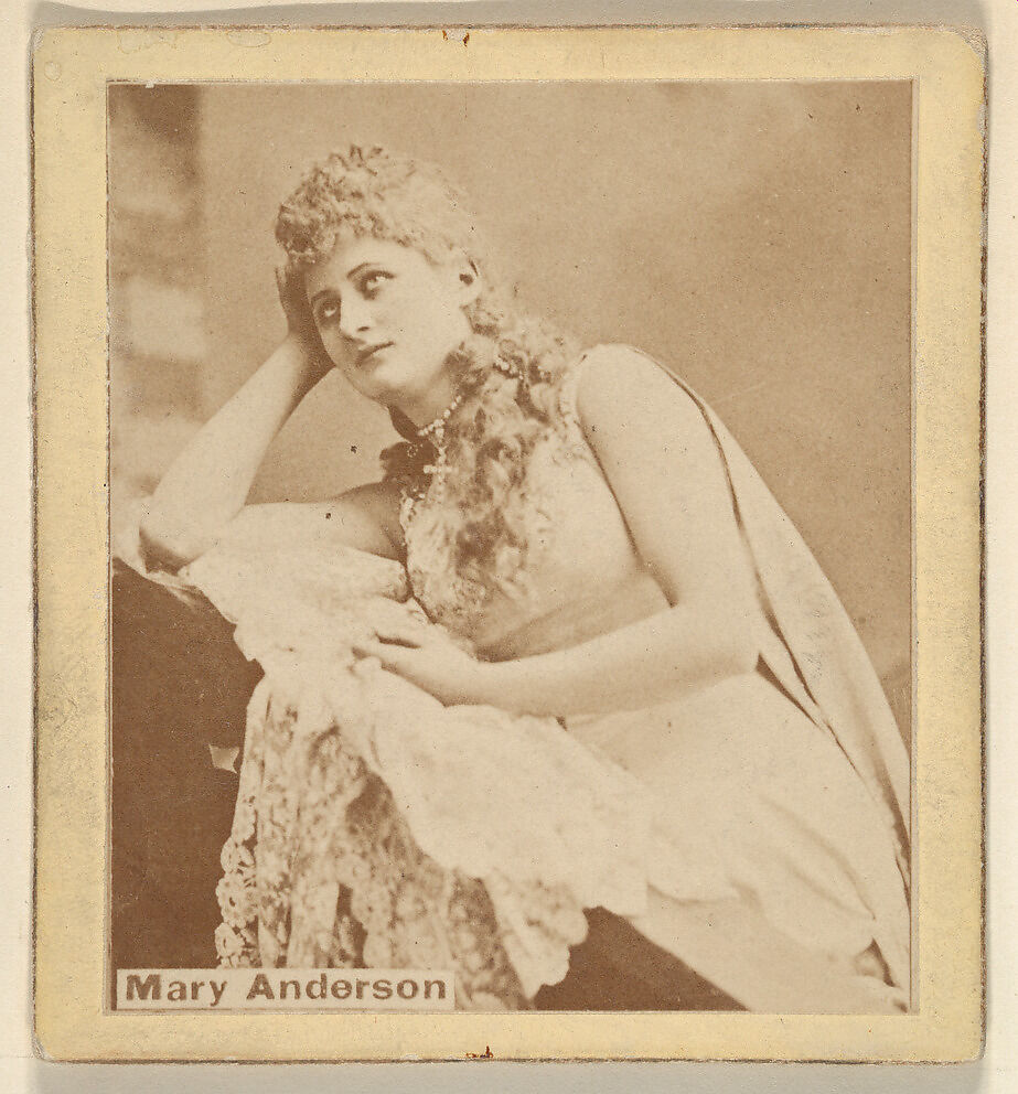 Mary Anderson, from the Actresses series (N246), Type 2, issued by Kinney Brothers to promote Sporting Extra Cigarettes, Issued by Kinney Brothers Tobacco Company, Albumen photograph 