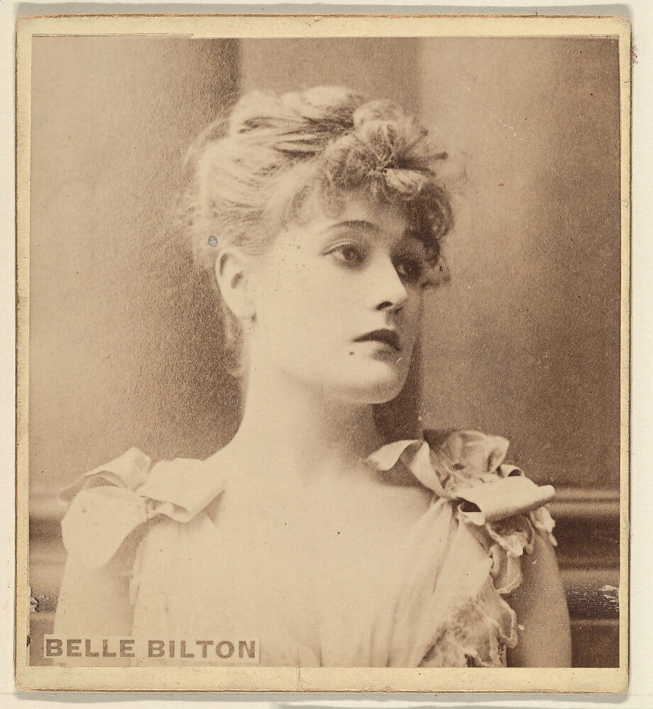 Belle Bilton, from the Actresses series (N246), Type 2, issued by Kinney Brothers to promote Sporting Extra Cigarettes, Issued by Kinney Brothers Tobacco Company, Albumen photograph 