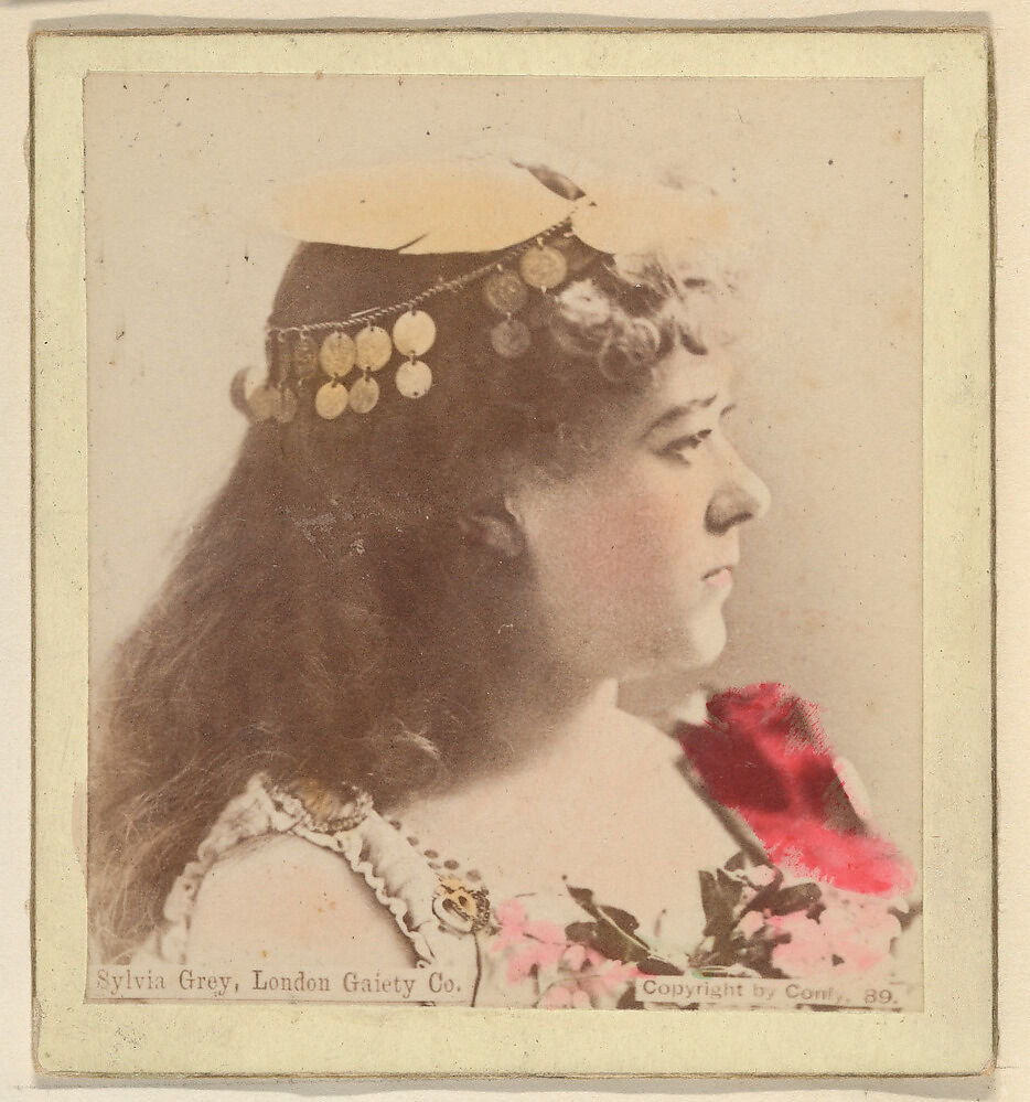 Sylvia Grey, London Gaiety Co., from the Actresses series (N246), Type 2, issued by Kinney Brothers to promote Sporting Extra Cigarettes, Issued by Kinney Brothers Tobacco Company, Albumen photograph 