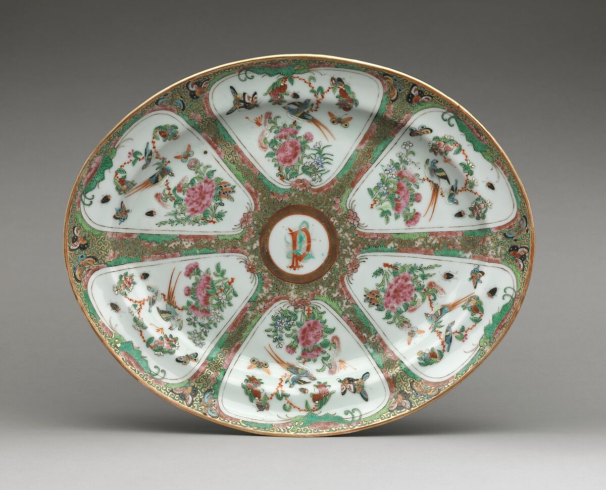 Platter, Porcelain, Chinese, for American market 