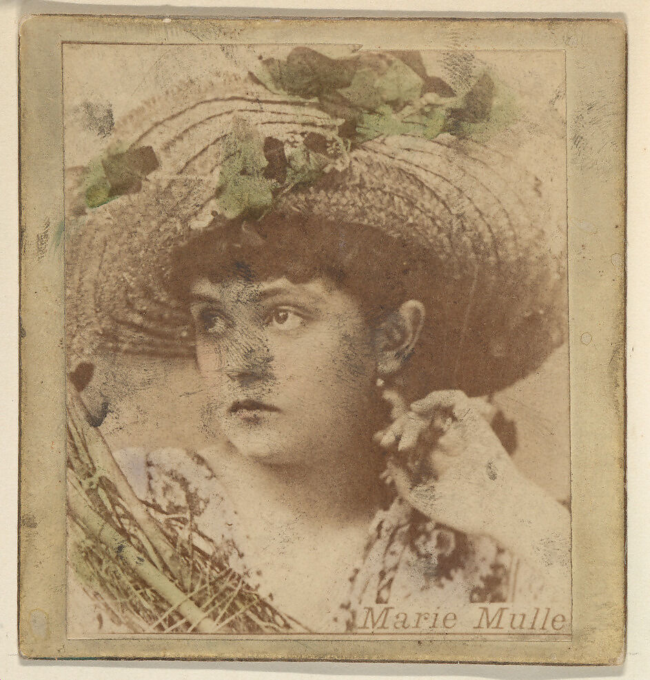 Marie Mulle, from the Actresses series (N246), Type 2, issued by Kinney Brothers to promote Sporting Extra Cigarettes, Issued by Kinney Brothers Tobacco Company, Albumen photograph 