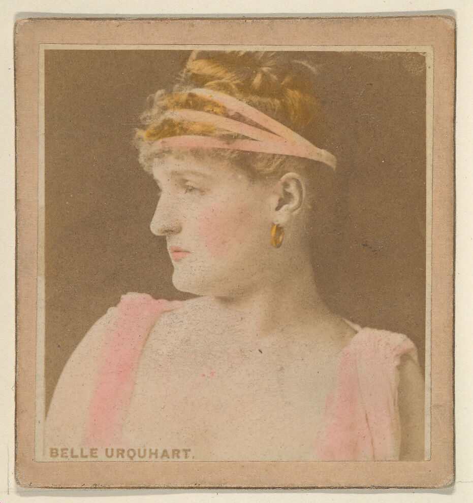Belle Urquhart, from the Actresses series (N246), Type 2, issued by Kinney Brothers to promote Sporting Extra Cigarettes, Issued by Kinney Brothers Tobacco Company, Albumen photograph 