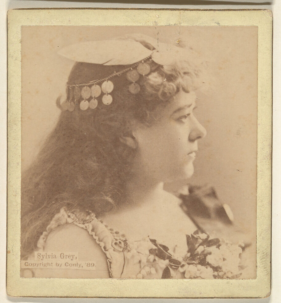 Sylvia Grey, from the Actresses series (N246), Type 2, issued by Kinney Brothers to promote Sporting Extra Cigarettes, Issued by Kinney Brothers Tobacco Company, Albumen photograph 