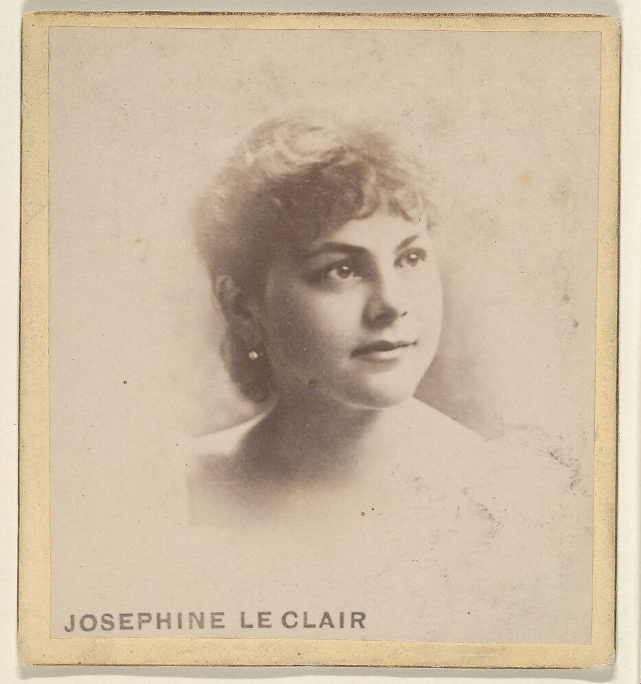 Josephine LeClair, from the Actresses series (N246), Type 2, issued by Kinney Brothers to promote Sporting Extra Cigarettes, Issued by Kinney Brothers Tobacco Company, Albumen photograph 