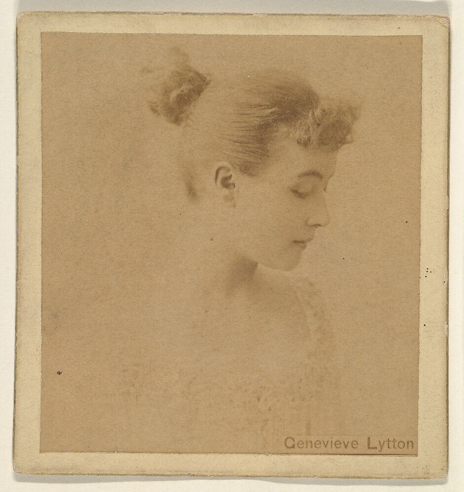 Genevieve Lytton, from the Actresses series (N246), Type 2, issued by Kinney Brothers to promote Sporting Extra Cigarettes, Issued by Kinney Brothers Tobacco Company, Albumen photograph 