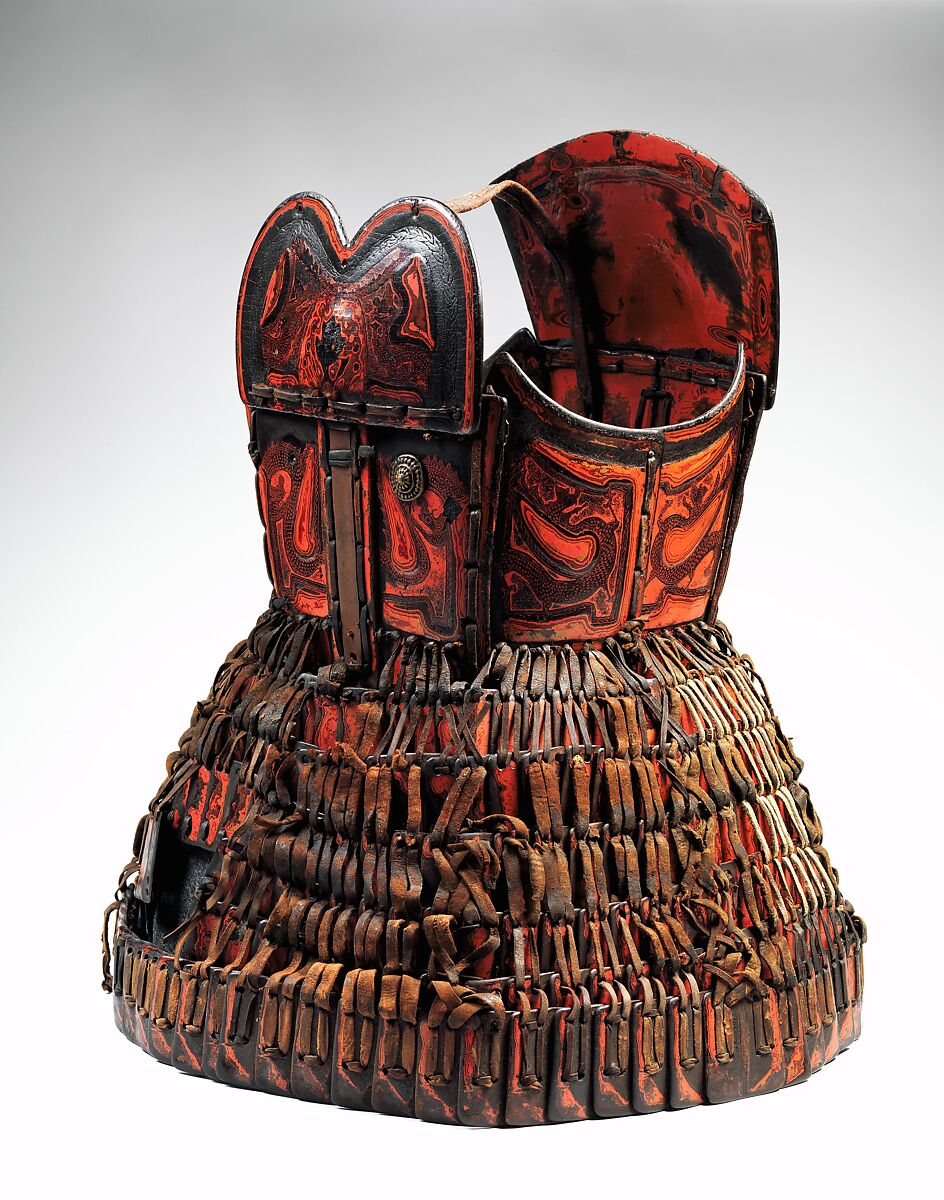 Armor for the Torso and Hips, Leather, lacquer, copper alloy, iron, Dali Kingdom (present-day Yunnan, China) 