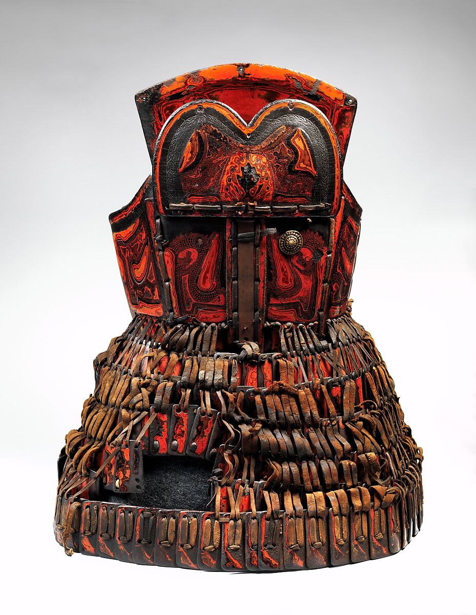 Armor for the Torso and Hips, Leather, lacquer, copper alloy, iron, Dali Kingdom (present-day Yunnan, China)