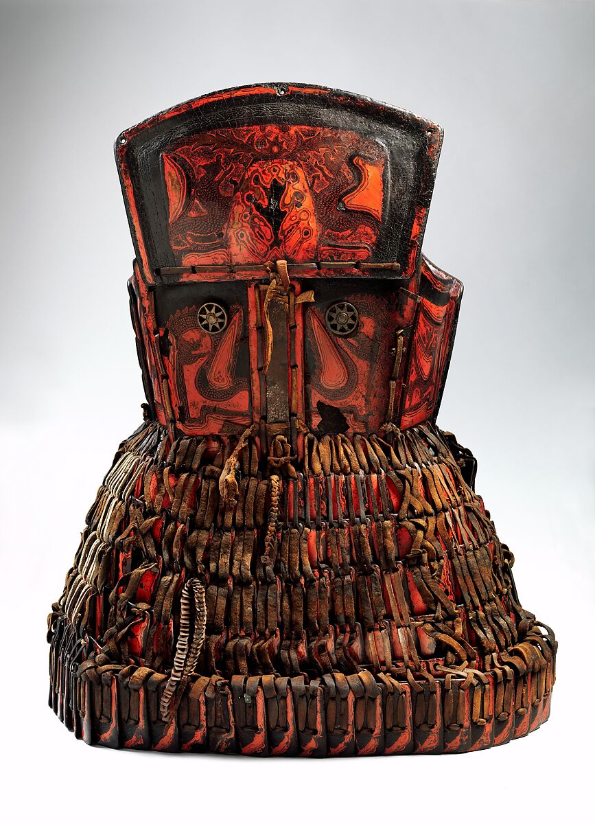 Armor for the Torso and Hips, Leather, lacquer, copper alloy, iron, Dali Kingdom (present-day Yunnan, China)