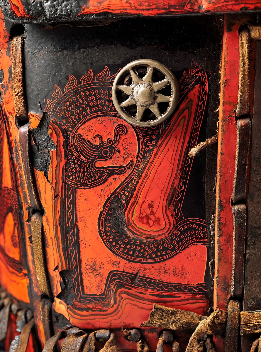 Armor for the Torso and Hips, Leather, lacquer, copper alloy, iron, Dali Kingdom (present-day Yunnan, China)