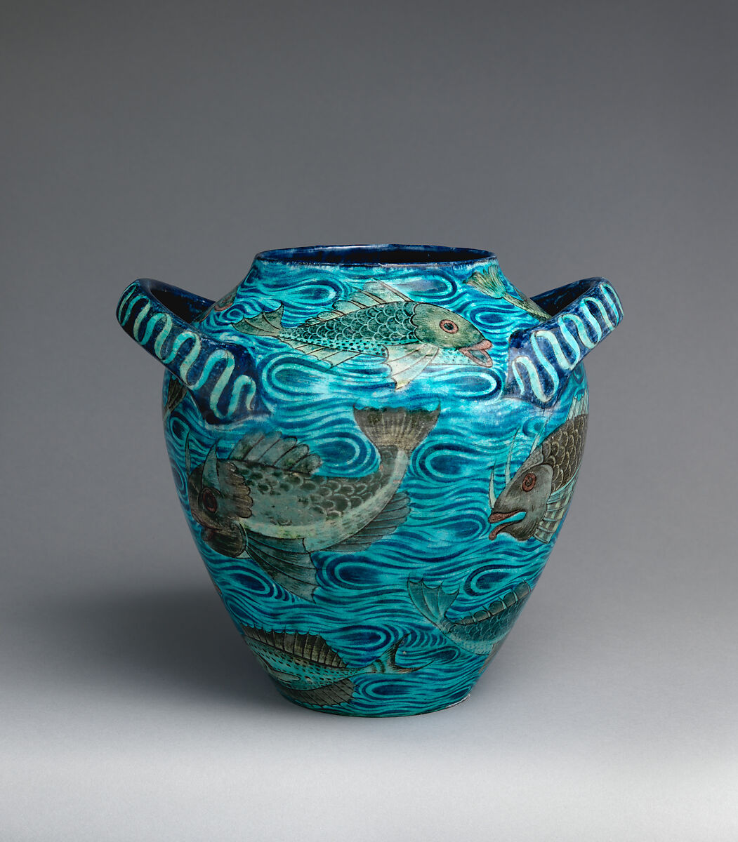 Vase, Attributed to William De Morgan (British, London 1839–1917 London), Earthenware, British, London