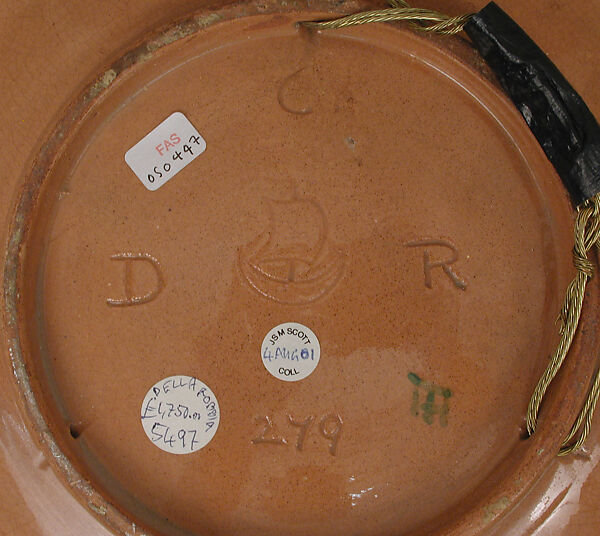 Daffodil dish, Della Robbia Pottery (Birkenhead, 1894–1906), Glazed earthenware, British, Birkenhead, Merseyside