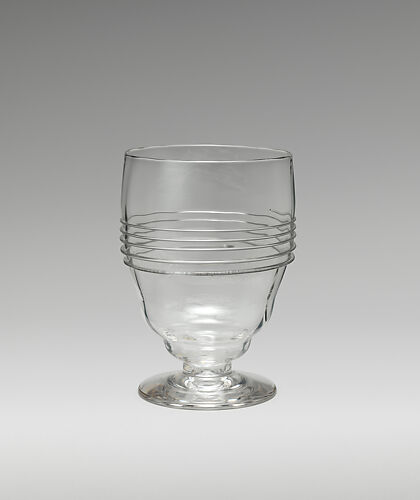 Footed goblet with bulging bowl