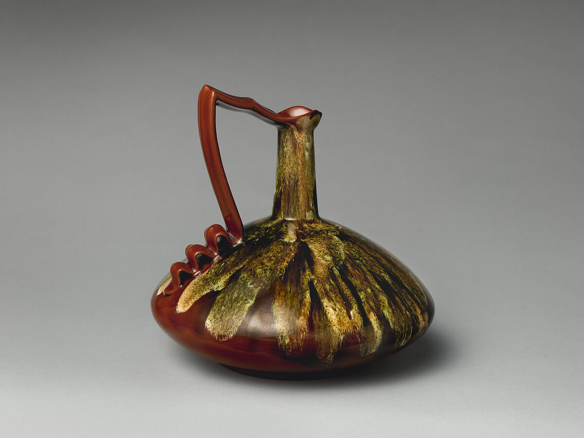 Jug, Designed by Christopher Dresser (British, Glasgow, Scotland 1834–1904 Mulhouse), Earthenware, British, Middlesbrough