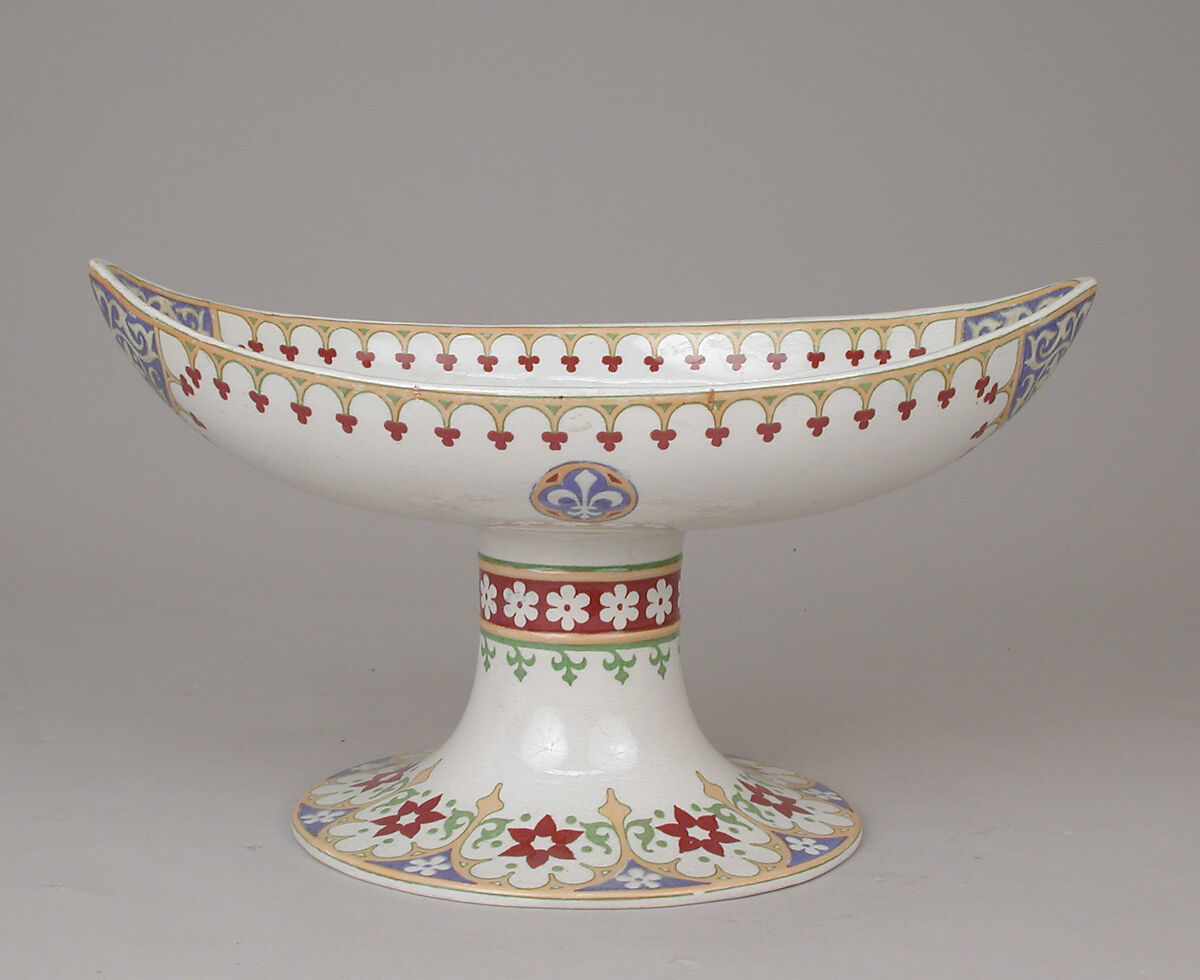 Tazza, Augustus Welby Northmore Pugin (British, London 1812–1852 Ramsgate), Earthenware with transfer-printed decoration, British, Stoke-on-Trent, Staffordshire