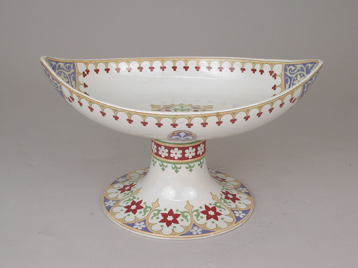 Tazza, Augustus Welby Northmore Pugin (British, London 1812–1852 Ramsgate), Earthenware with transfer-printed decoration, British, Stoke-on-Trent, Staffordshire