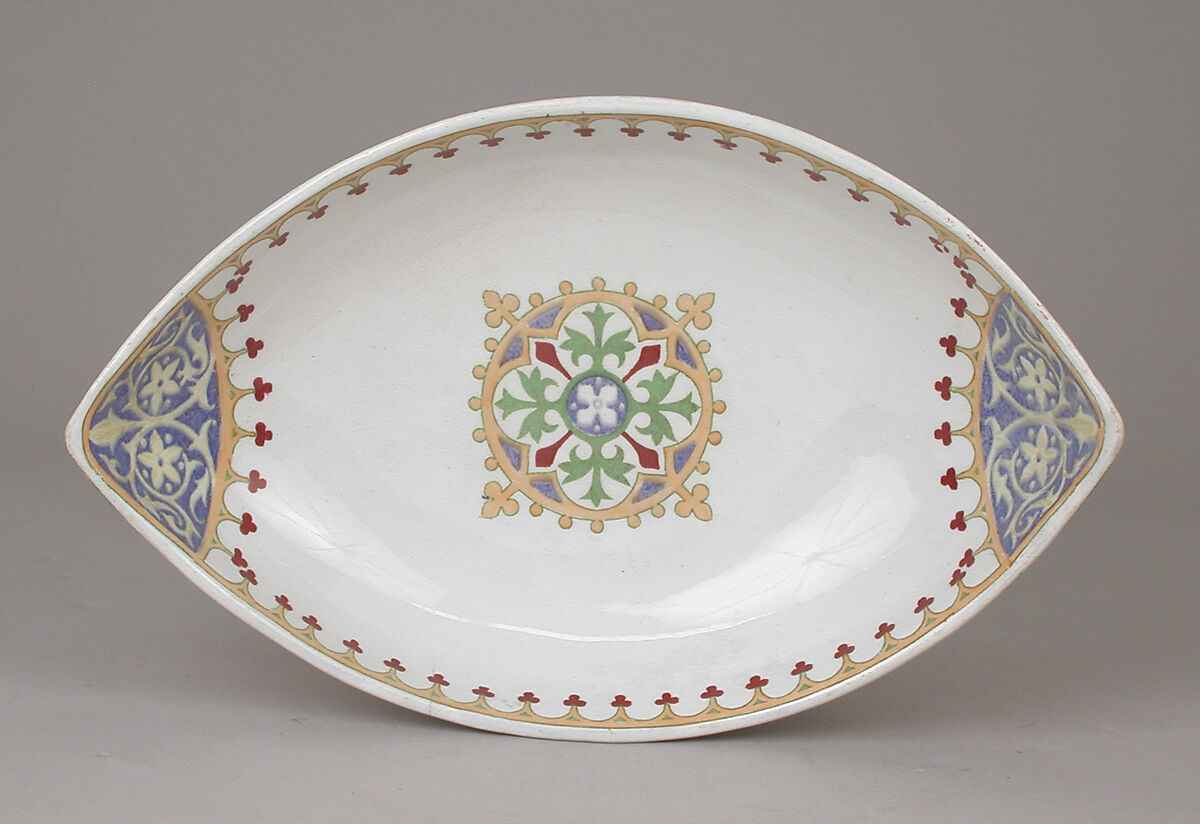 Tazza, Augustus Welby Northmore Pugin (British, London 1812–1852 Ramsgate), Earthenware with transfer-printed decoration, British, Stoke-on-Trent, Staffordshire