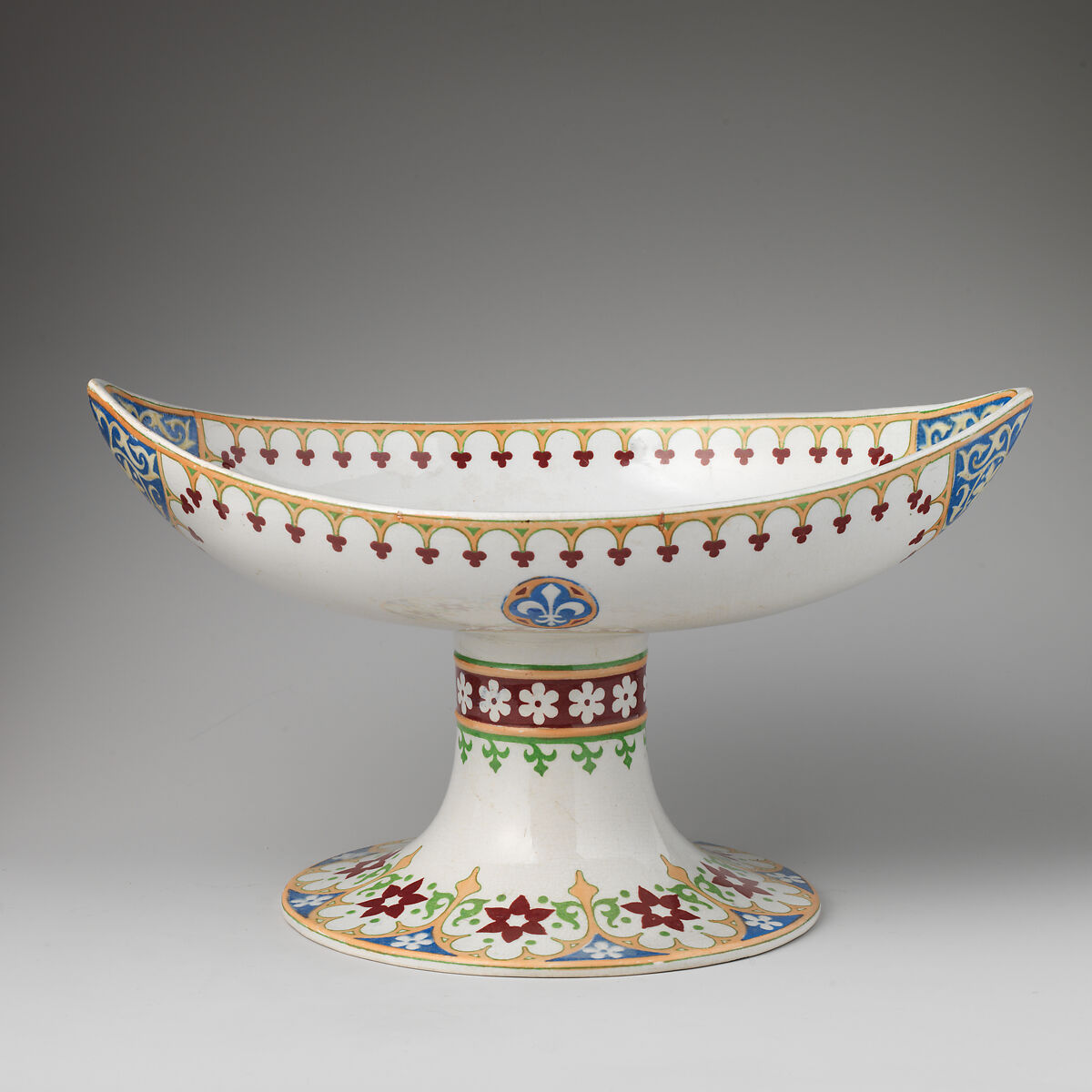 Tazza, Augustus Welby Northmore Pugin (British, London 1812–1852 Ramsgate), Earthenware with transfer-printed decoration, British, Stoke-on-Trent, Staffordshire