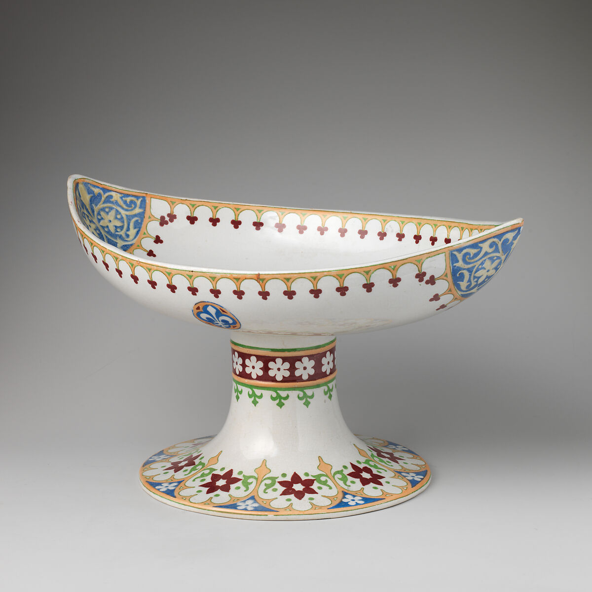 Tazza, Augustus Welby Northmore Pugin (British, London 1812–1852 Ramsgate), Earthenware with transfer-printed decoration, British, Stoke-on-Trent, Staffordshire 