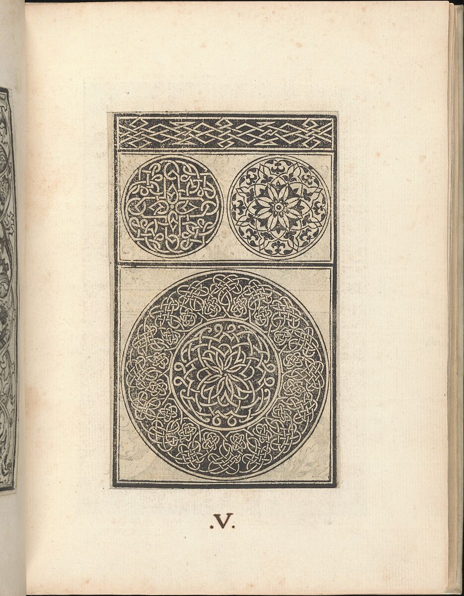 Esemplario di lavori, page 5 (recto), Nicolò Zoppino (Italian, Ferrara 1478/80–1544 Venice)  , Venice, Woodcut (pages inlaid, modern vellum binding) 