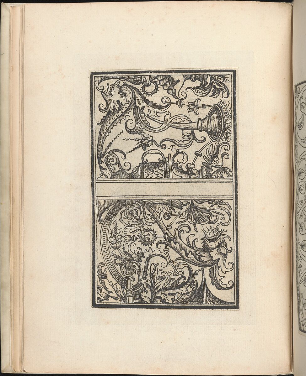 Esemplario di lavori, page 5 (verso), Nicolò Zoppino (Italian, Ferrara 1478/80–1544 Venice)  , Venice, Woodcut (pages inlaid, modern vellum binding) 