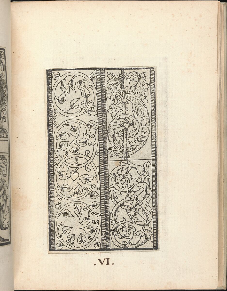 Esemplario di lavori, page 6 (recto), Nicolò Zoppino (Italian, Ferrara 1478/80–1544 Venice)  , Venice, Woodcut (pages inlaid, modern vellum binding) 