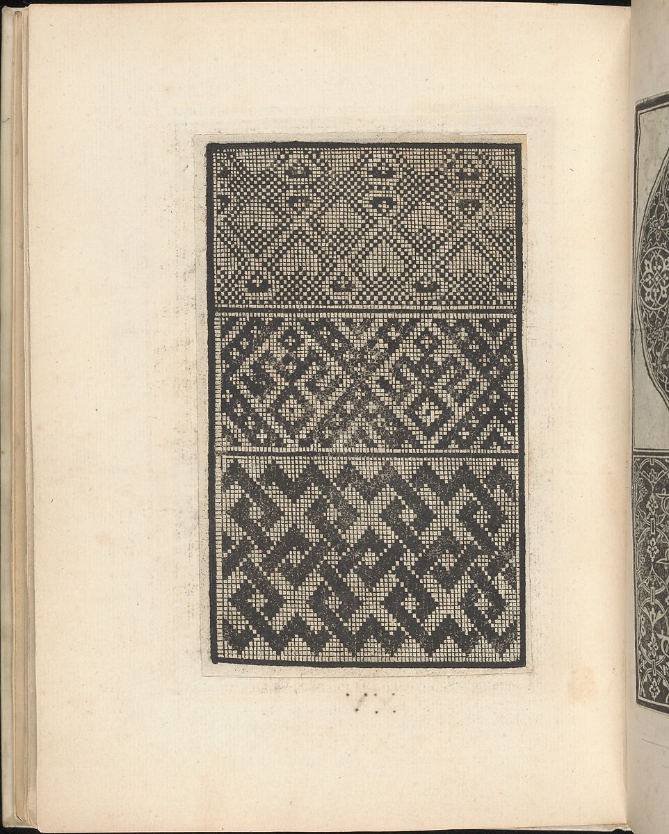 Esemplario di lavori, page 15 (recto), Nicolò Zoppino (Italian, Ferrara 1478/80–1544 Venice)  , Venice, Woodcut (pages inlaid, modern vellum binding) 