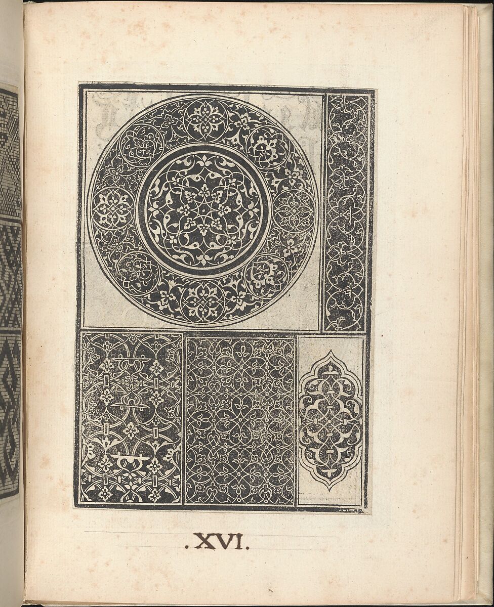 Esemplario di lavori, page 15 (verso), Nicolò Zoppino (Italian, Ferrara 1478/80–1544 Venice)  , Venice, Woodcut (pages inlaid, modern vellum binding) 