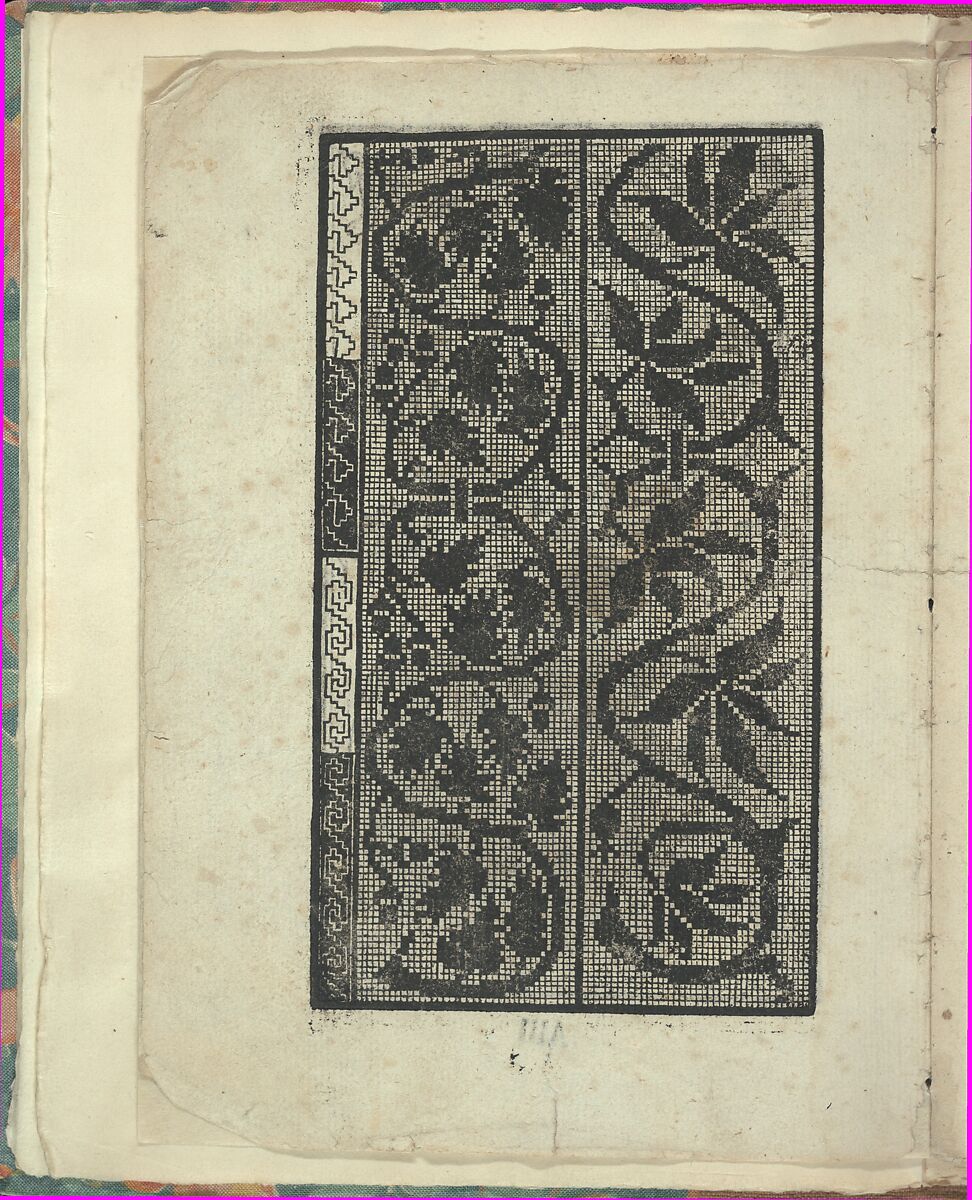 Opera Nova Universali intitulata Corona di racammi, page 3 (verso), Giovanni Andrea Vavassore (Italian, active Venice 1530–1573)  , Venice, Woodcut 