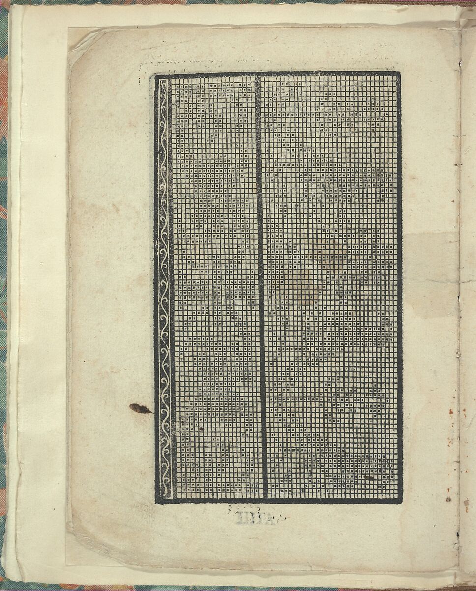 Opera Nova Universali intitulata Corona di racammi, page 4 (verso), Giovanni Andrea Vavassore (Italian, active Venice 1530–1573)  , Venice, Woodcut 