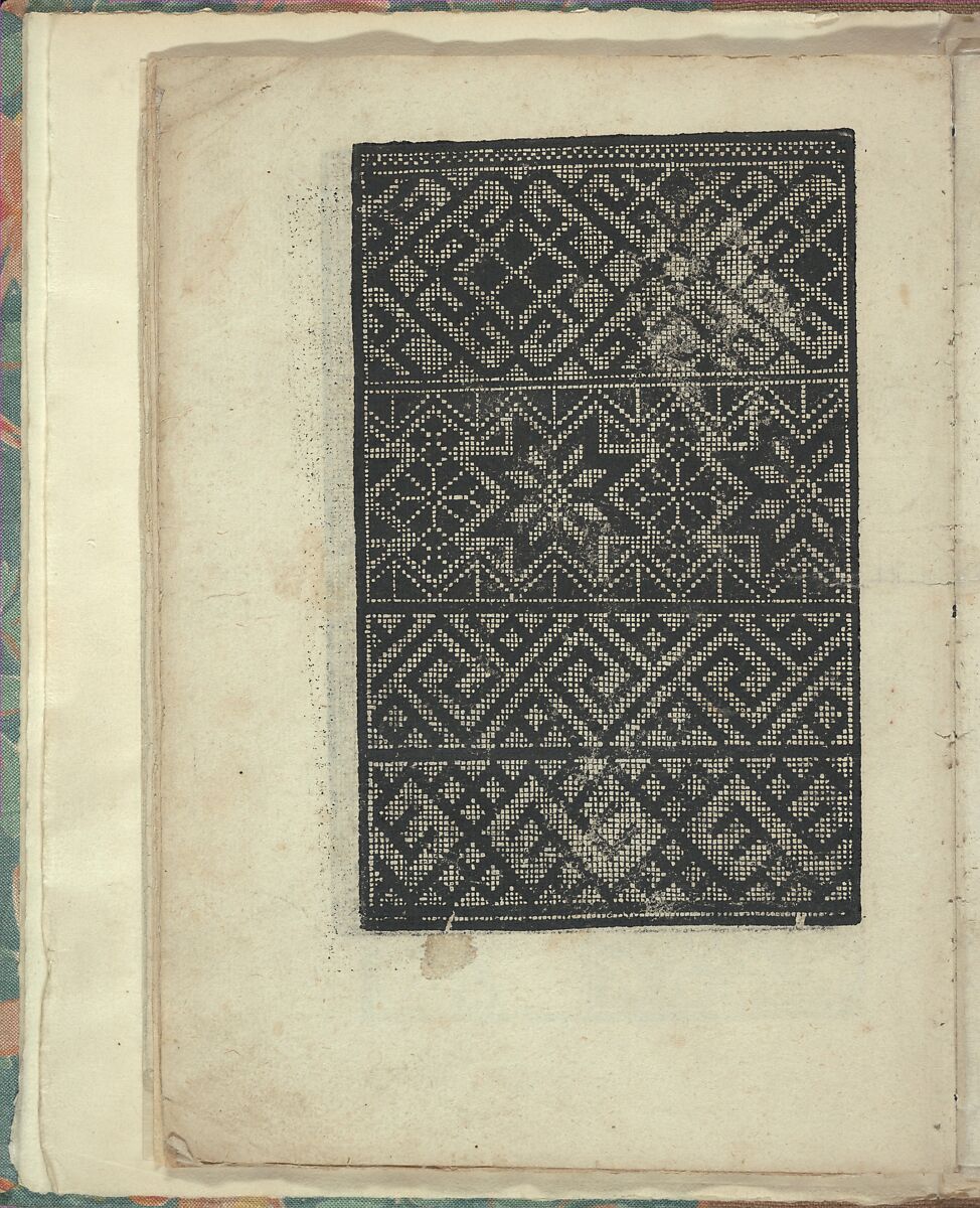 Opera Nova Universali intitulata Corona di racammi, page 13 (verso), Giovanni Andrea Vavassore (Italian, active Venice 1530–1573)  , Venice, Woodcut