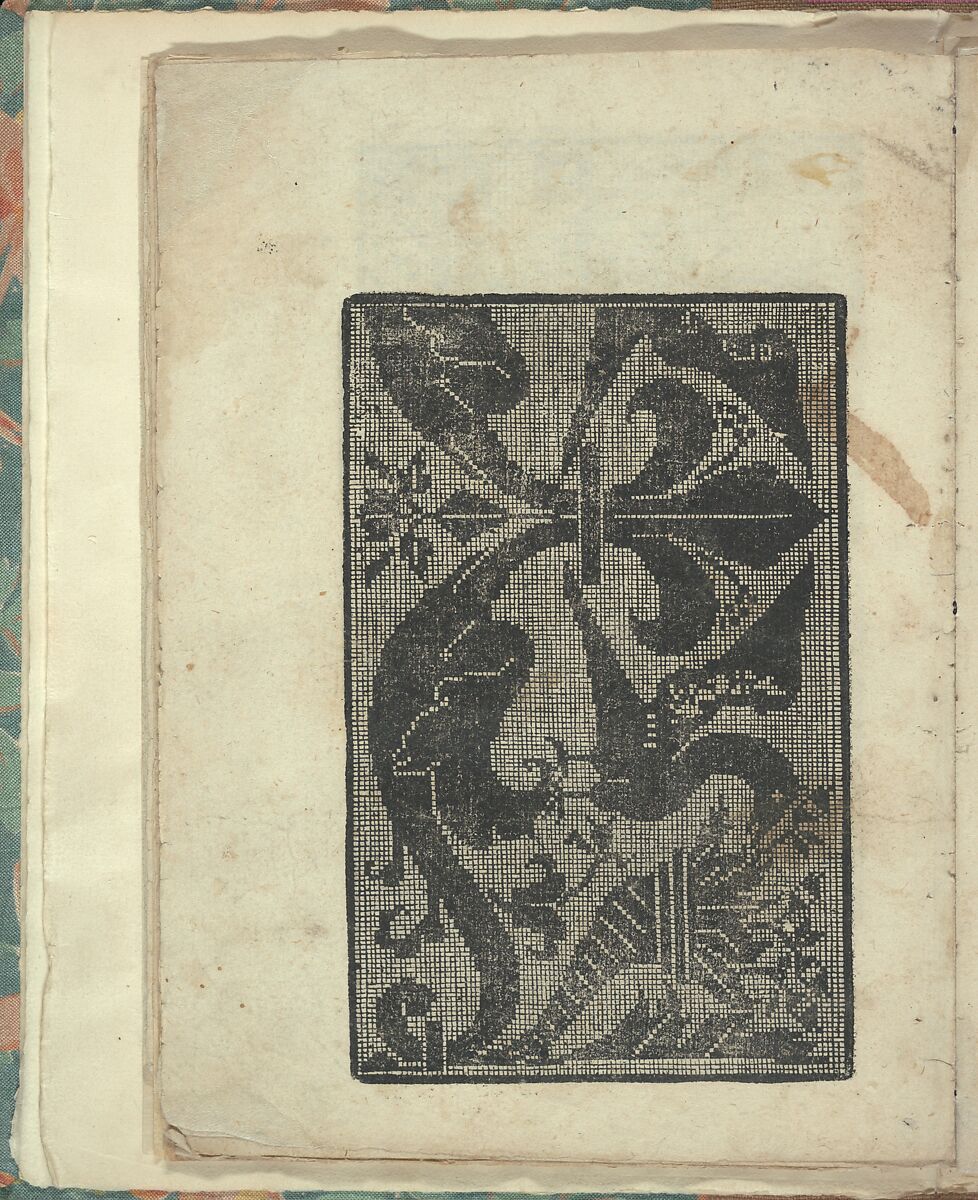 Opera Nova Universali intitulata Corona di racammi, page 15 (verso), Giovanni Andrea Vavassore (Italian, active Venice 1530–1573)  , Venice, Woodcut 