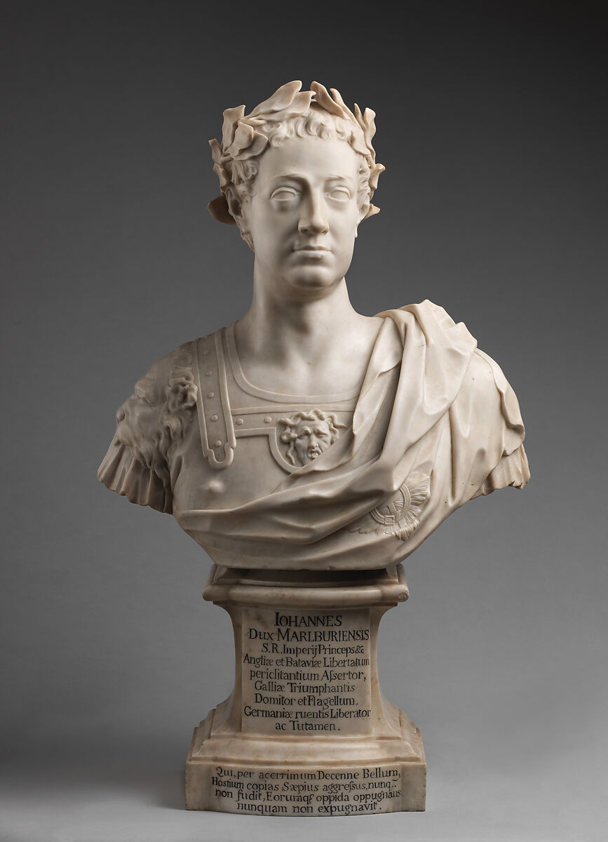 John Churchill, 1st Duke of Marlborough (1650–1722), John Michael Rysbrack (Flemish, Antwerp 1694–1770 London), Carrara marble, British 