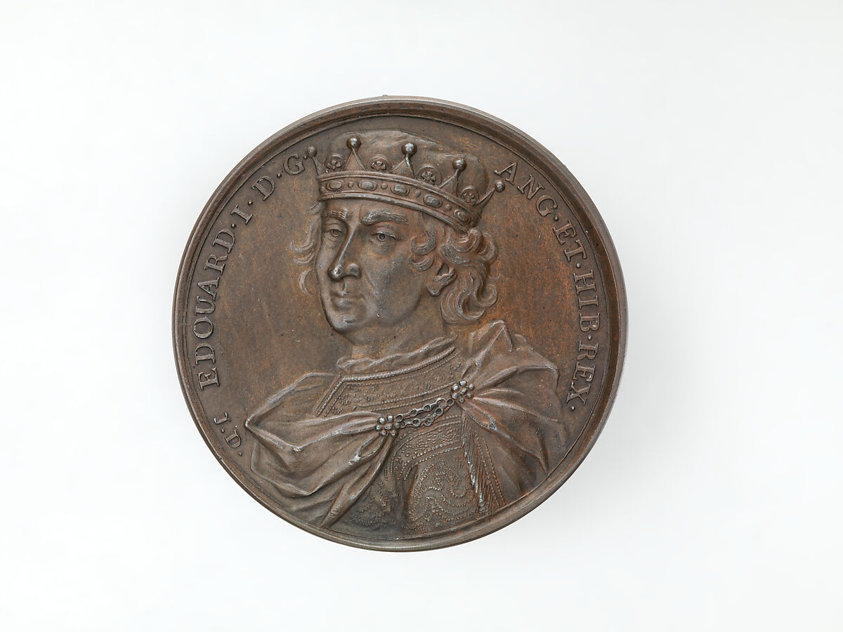 Edward I, from the English Monarchs series, Medalist: Jean Dassier (Geneva 1676–1763 Geneva), Bronze, British 