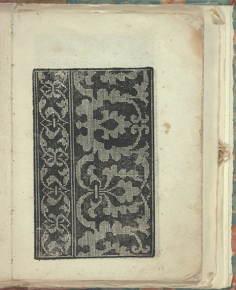 Opera Nova Universali intitulata Corona di racammi, page 22 (recto), Giovanni Andrea Vavassore (Italian, active Venice 1530–1573)  , Venice, Woodcut 