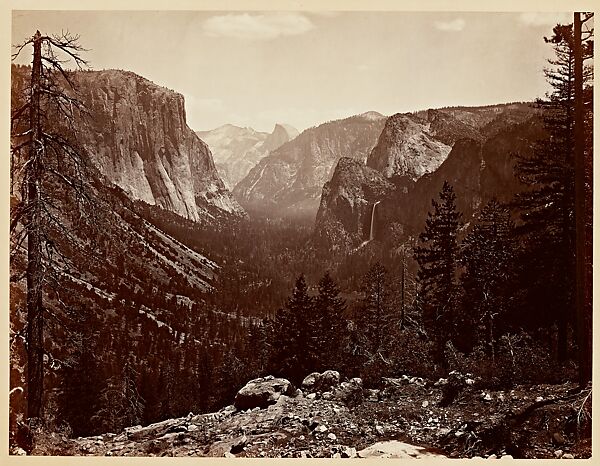 The Yosemite Valley from Inspiration Point, Carleton E. Watkins (American, 1829–1916), Albumen silver print 