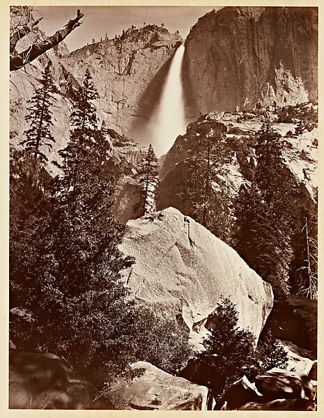 Upper Yosemite Fall, Yosemite, Carleton E. Watkins (American, 1829–1916), Albumen silver print 