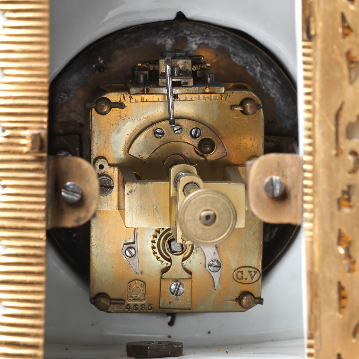 Clock case, Meissen Manufactory (German, 1710–present), Hard-paste porcelain with gilt-metal mounts, German, Meissen with Dresden mounts