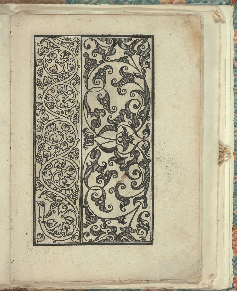 Opera Nova Universali intitulata Corona di racammi, page 30 (recto), Giovanni Andrea Vavassore (Italian, active Venice 1530–1573)  , Venice, Woodcut 