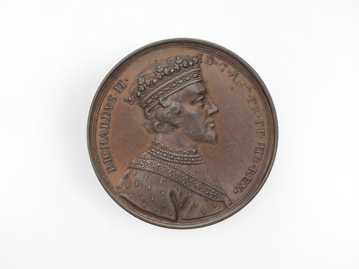 Richard II, from the English Monarchs series, Medalist: Jean Dassier (Geneva 1676–1763 Geneva), Bronze, British 