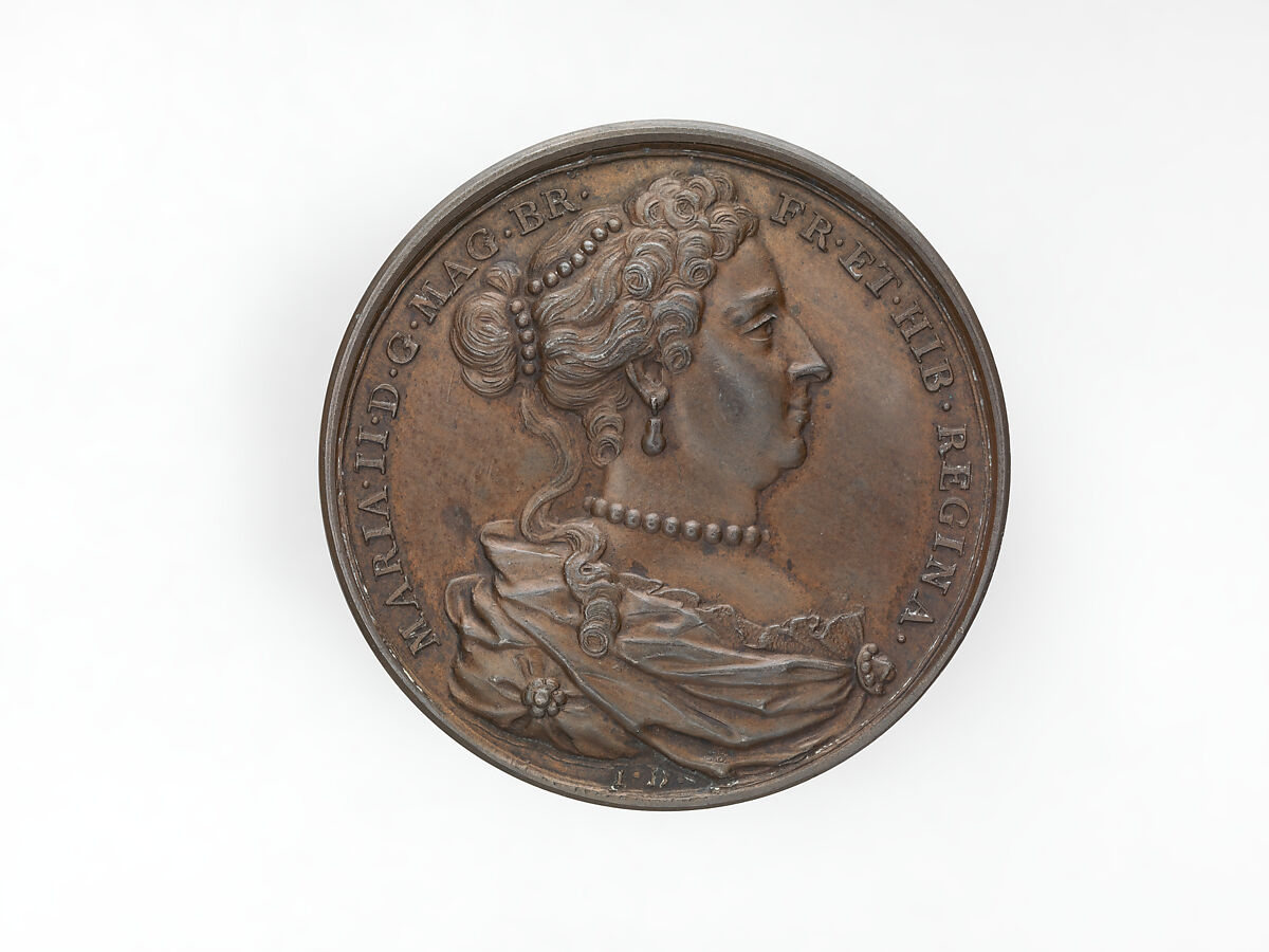 Mary II, from the English Monarchs series, Medalist: Jean Dassier (Geneva 1676–1763 Geneva), Bronze, British 