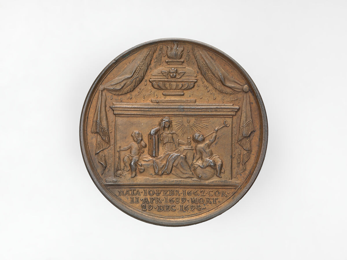 Mary II, from the English Monarchs series, Medalist: Jean Dassier (Geneva 1676–1763 Geneva), Bronze, British