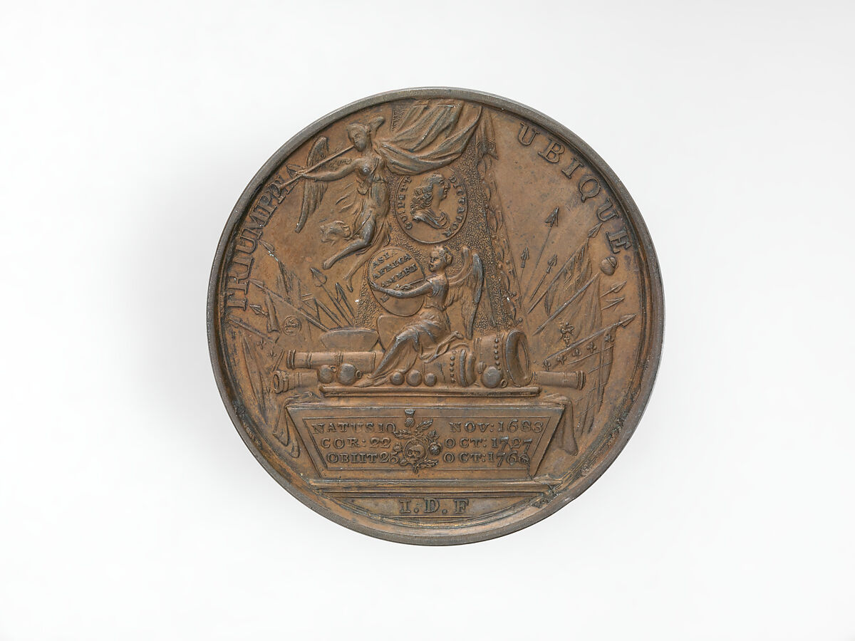George II, from the English Monarchs series, Medalist: Jean Dassier (Geneva 1676–1763 Geneva), Bronze, British