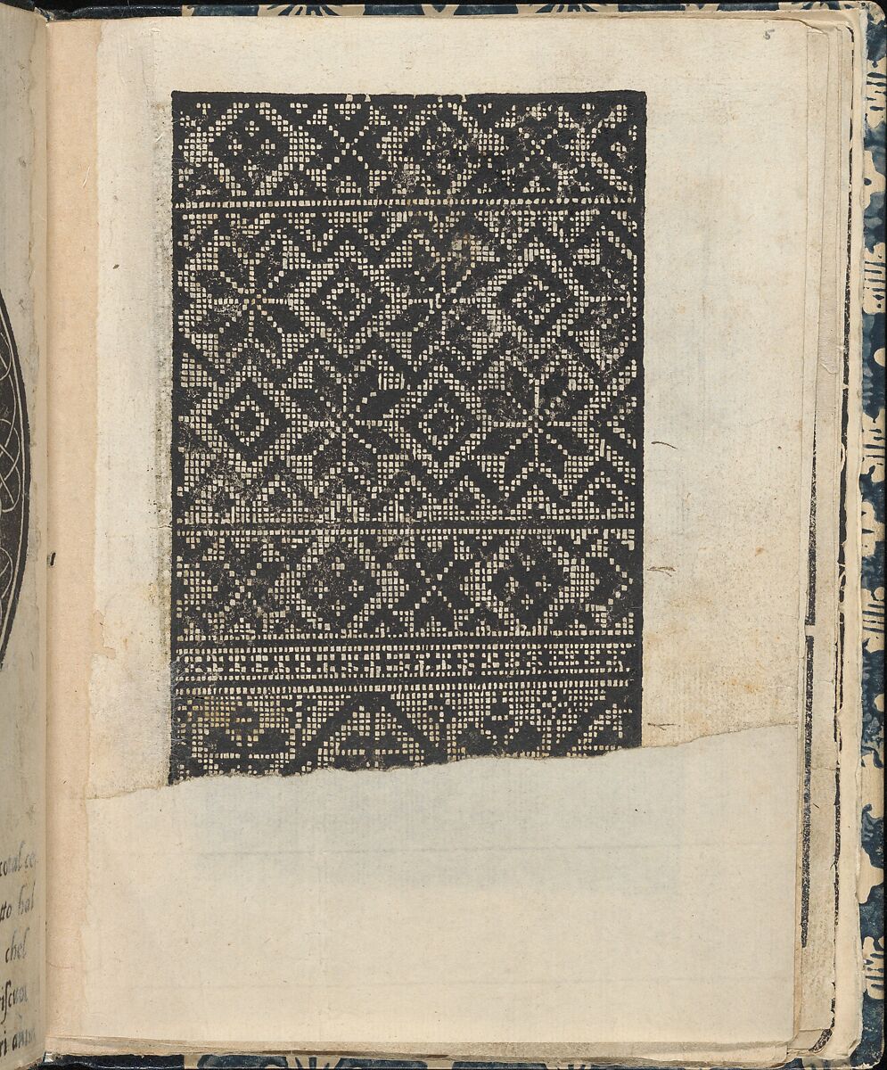 Essempio di recammi, page 5 (recto), Giovanni Antonio Tagliente (Italian, Venice ca. 1465–1528 Venice), Woodcut 