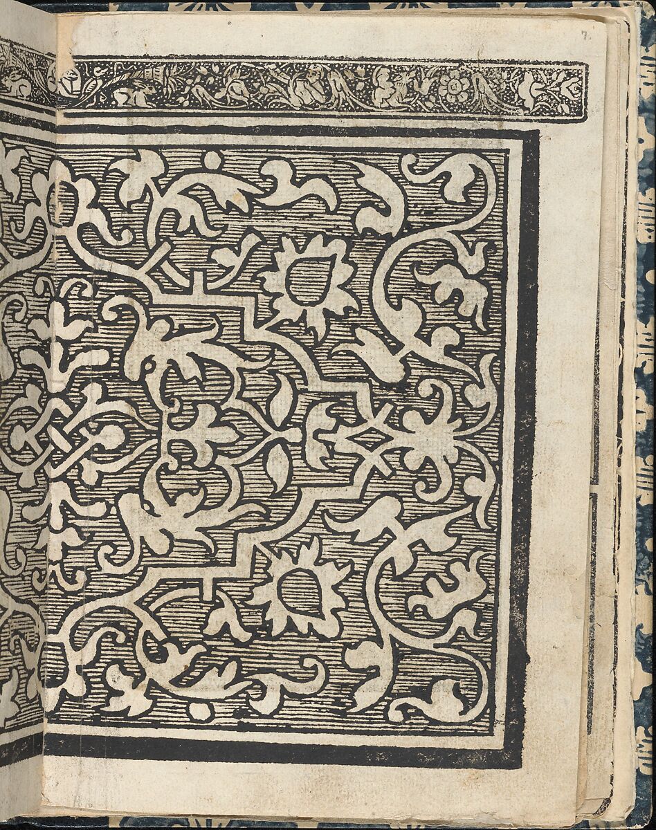 Essempio di recammi, page 7 (recto), Giovanni Antonio Tagliente (Italian, Venice ca. 1465–1528 Venice), Woodcut 