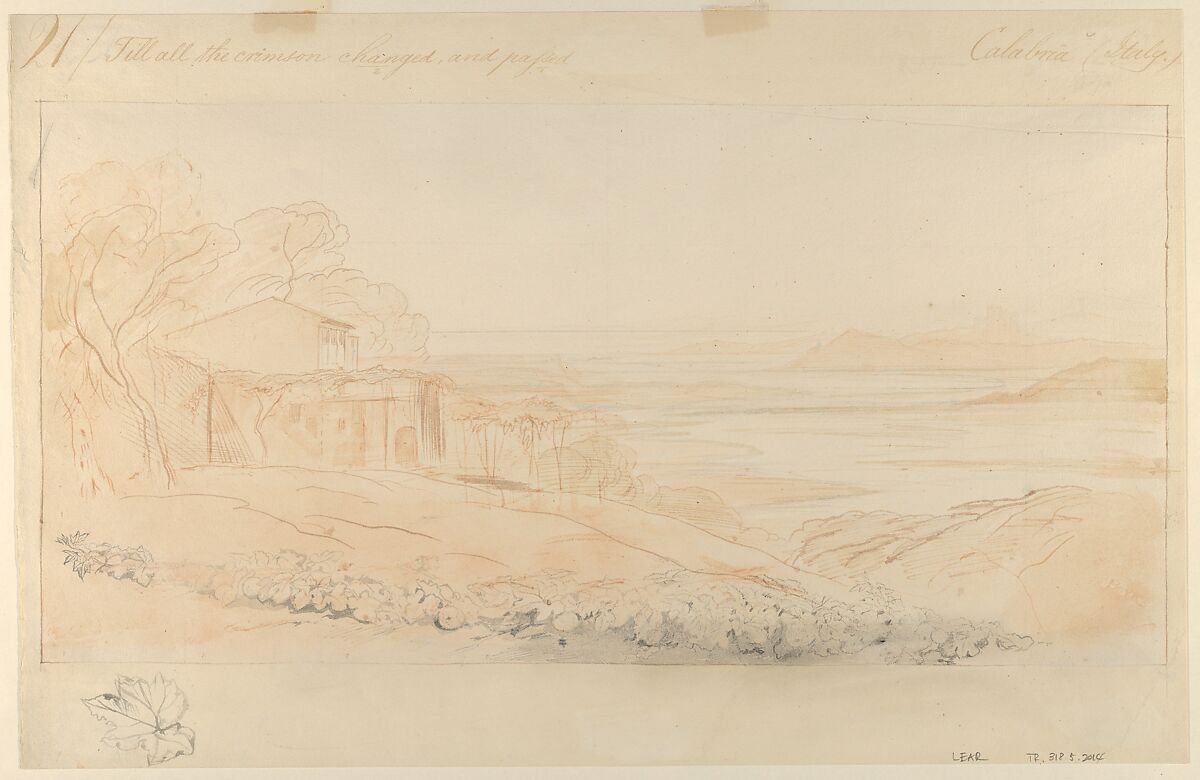 Pentedatelo, Calabria, Italy, Edward Lear (British, London 1812–1888 San Remo), Watercolor over graphite 