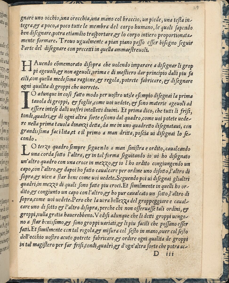 Essempio di recammi, page 27 (recto), Giovanni Antonio Tagliente (Italian, Venice ca. 1465–1528 Venice), Woodcut 