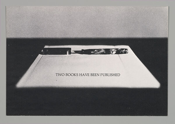 Two Books Have Been Published, Louise Lawler (American, born Bronxville, New York, 1947), Halftone 