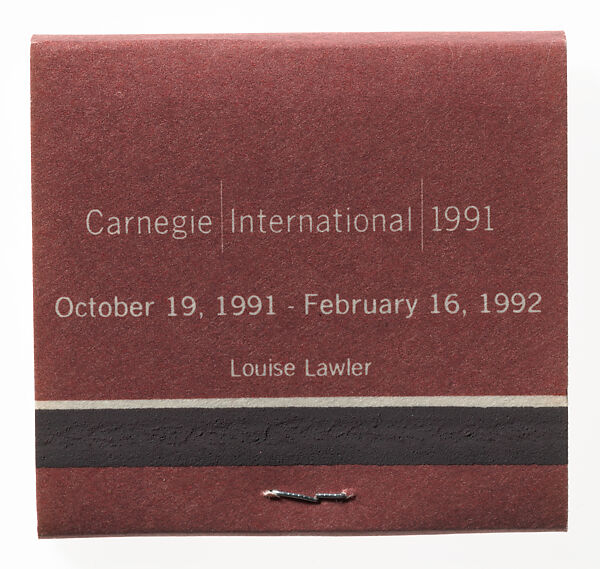 ["THIS TAKES THE CAKE" Matchbook produced for the Carnegie International 1991, Pittsburgh], Louise Lawler (American, born Bronxville, New York, 1947), Printed matchbook