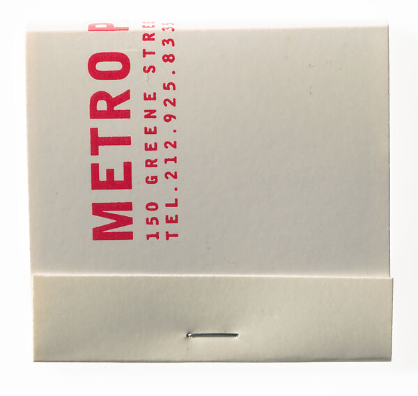 [Troll Matchbook for Metro Pictures, Grammercy Park Art Fair, New York City], Louise Lawler (American, born Bronxville, New York, 1947), Printed matchbook 